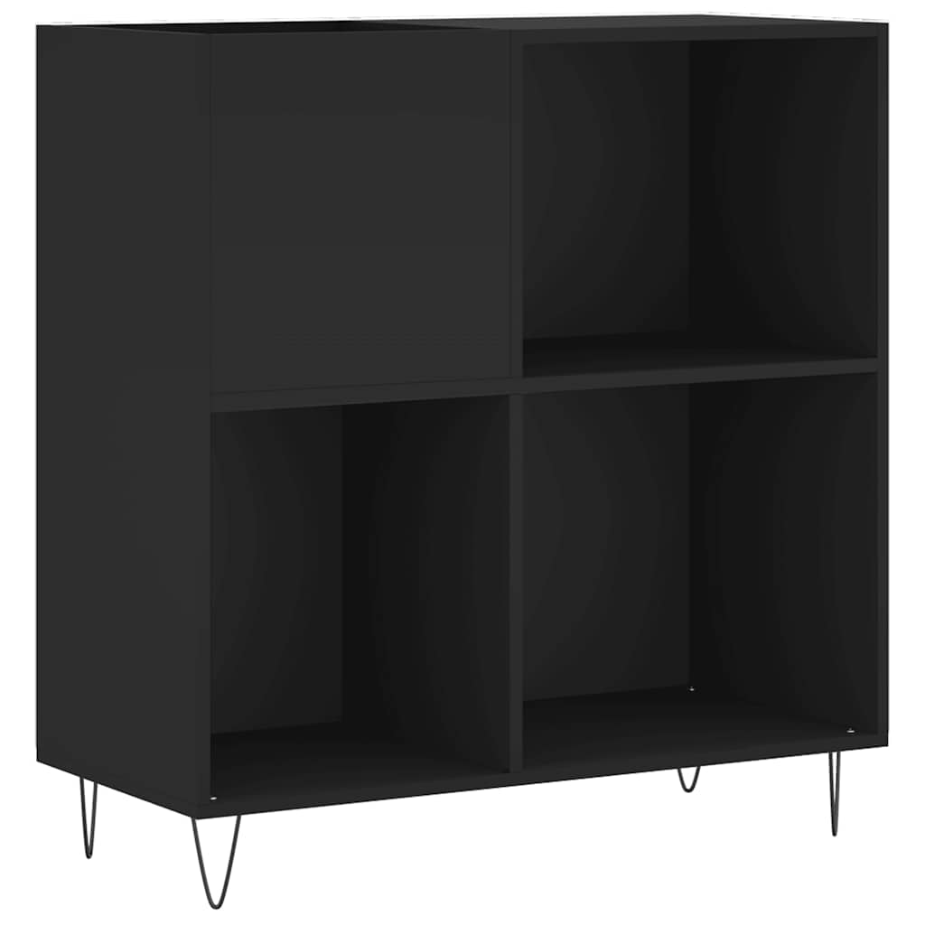 Record Cabinet Black 84.5 x 38 x 89 cm Particleboard