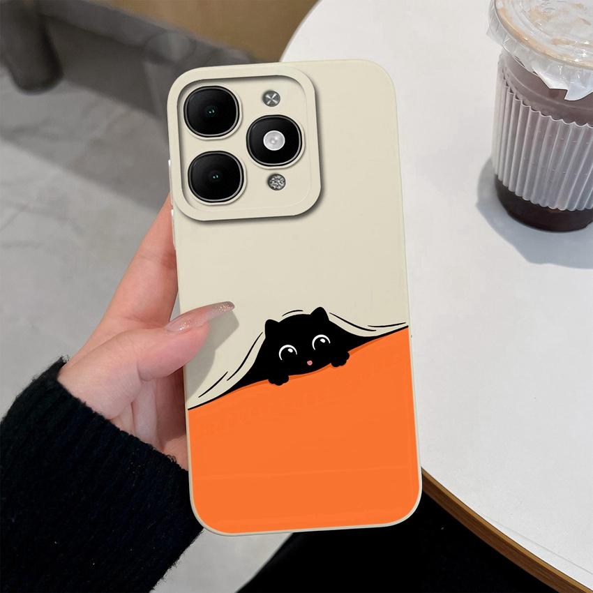 For itel A90 A50C A80 P60 S25 Ultra Power 70 Phone Cover Pretty Flower Pattern Smooth Liquid Silicone Screen Protector Shockproof Case For itel Casing