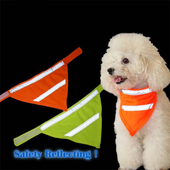 Haustier-Bandana Reflektierstreifen Verkleidung Polyester Mode Haustier Hunde Katzen Dreieck Lätzchen für Festival