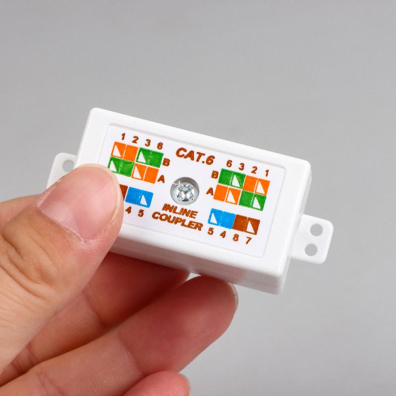 1Pcs Inline Punchdown Krone Coupler Joiner For Cat6/Cat5E Ethernet Network Cables Rj45 Desktop Information Box Junction Box