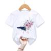 Watercolor Dolphin Tshirt Kawaii Whale Flowers Print Short Sleeve Unisex Unisex Casual Summer Harajuku Top
