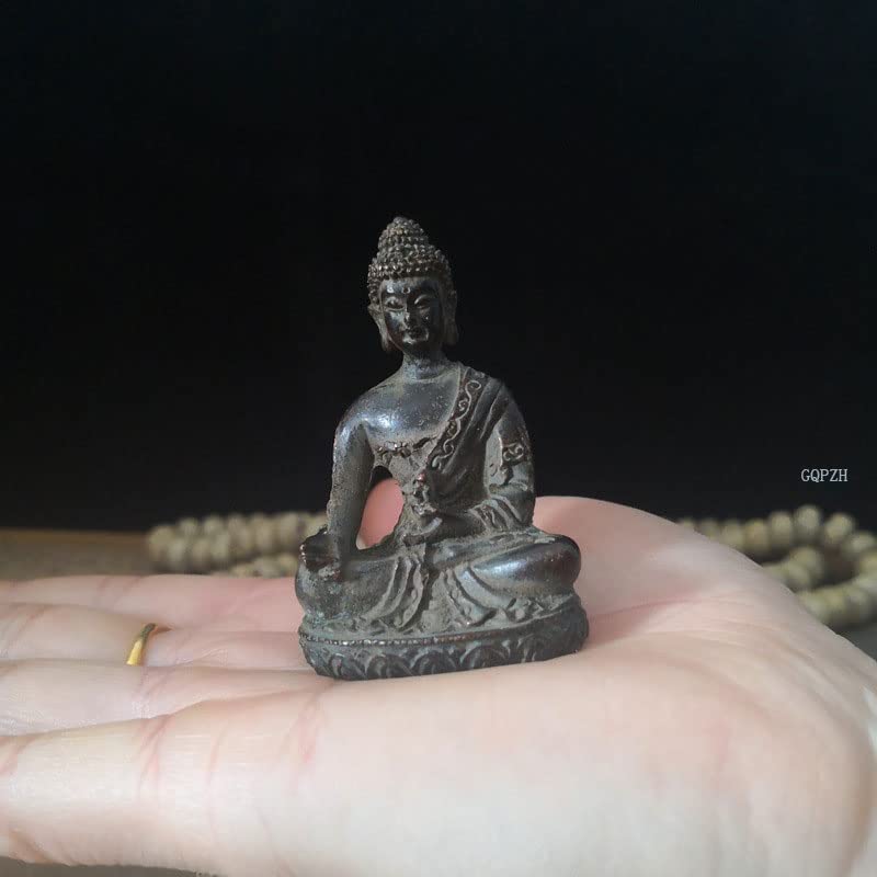 Miniature Buddha Statue of Yakushi Nyorai Antiqued Protective Principal Deity for and Rinzai Made of Promotes Recovery from Protection from and Good