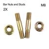 4pcs Replacement Bar Fasteners For SX62 62cc Chainsaw Chain Saw With 2 Nuts And 2 Studs M8 8mm Thread Zinc Protection Layer