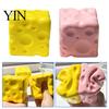Cheese Shape Stress Toy Fake Squeeze Toy, Anxiety Relief Cube Sensory Ball Slow Rising Pinch Home Office Relaxation Tool Hand Exercise