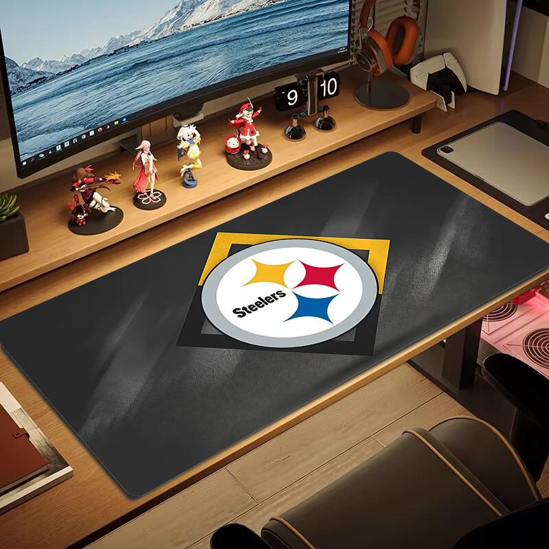 Pittsburgh Steelers3 Print Cushion Non-slip Laptop Tablet Big Mousepad XXL Mat Mini PC Playmat With Lock edge