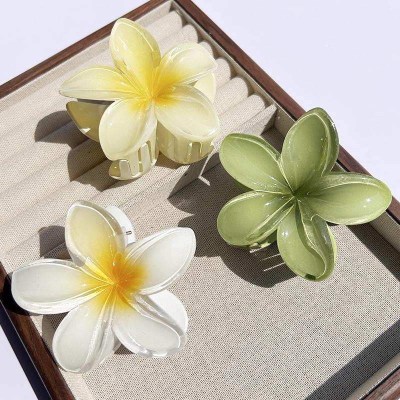 Neue Hawaiian Gradient Blume Haar Klaue Clip Frauen Mode Große Haar Clip Mädchen Haarnadel Barrettes Böhmen Haar Zubehör