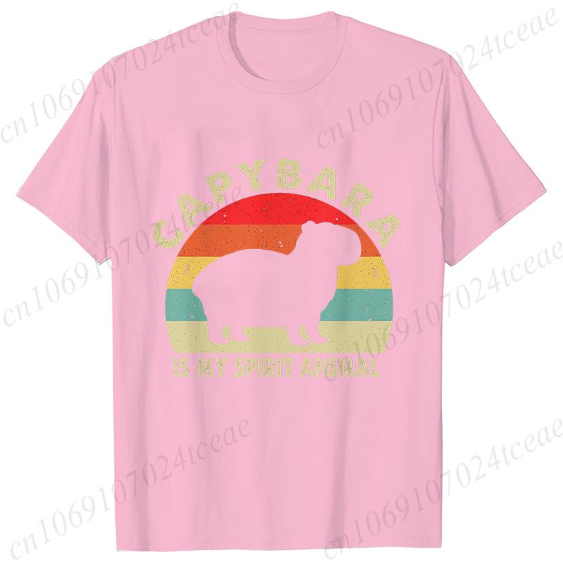 Capybara Is My Spirit Animal Shirt Animal Lover Tee Capybara Lover T-Shirt Vintage Graphic T-shirts Funny Anime Unisex Tshirts
