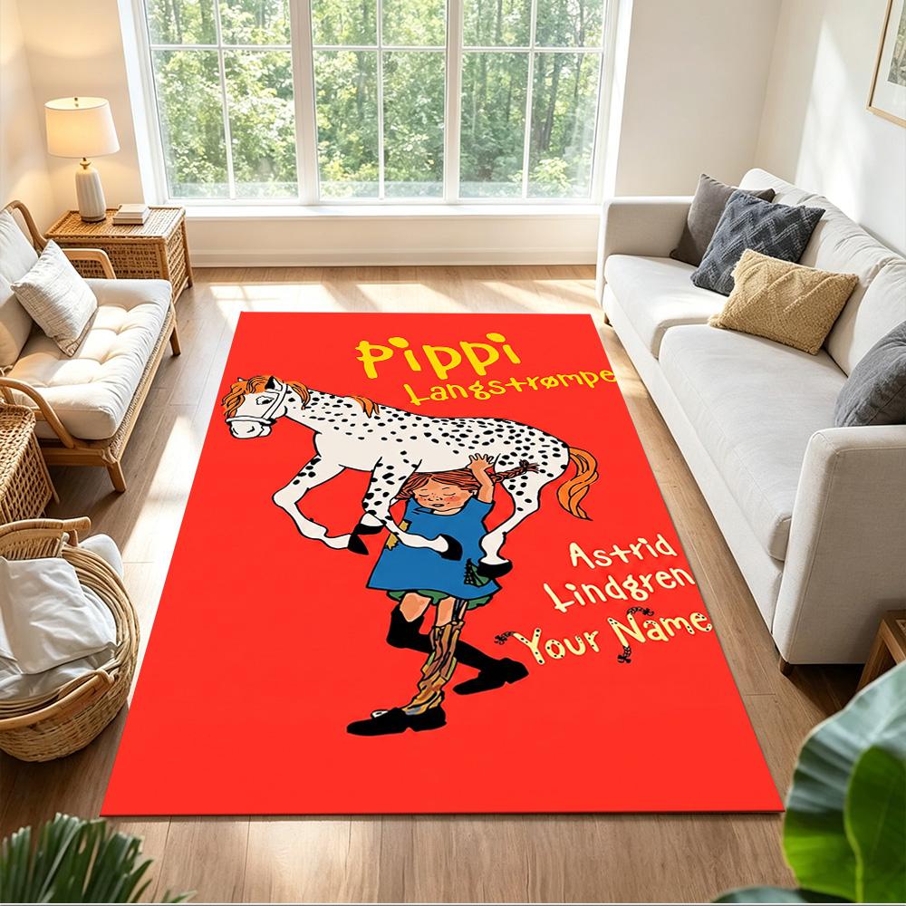 Pippi Customize Your Name Carpet Design for Dining Room Foyer Hallway Kitchen Anti-slip Rug Office home decor Wedding Party Gift