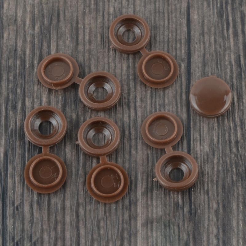 36pcs Foldable Snap Protective Cover Hardware Screw Cover M6 Screw Decorative Covers for Furniture