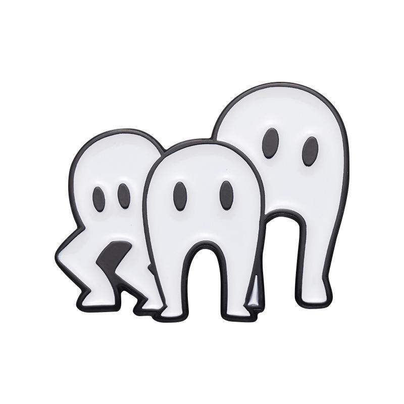 

Adorable White Ghost Cartoon Brooch For Unisex Fashion Accessories Cute Gift For Pets XZ9599