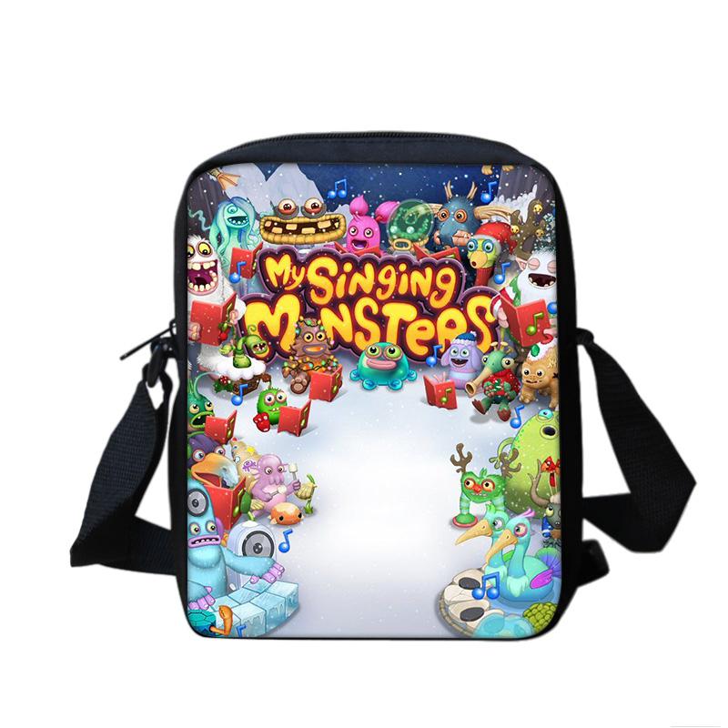 My Singing Monsters Bag Game Cartoon Print Large Capacity New Kindergarten Elementary School Boys and Girls