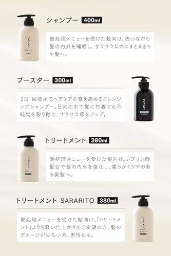 Add drama to your hair with this Sararito Treatment for a light finish. Suitable for heat-treated hair, including curly, frizzy, damaged, and bleached