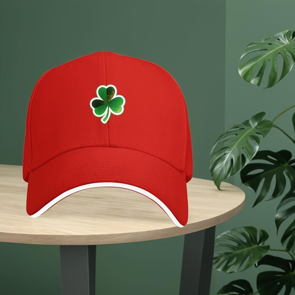 Shamrock Clover St Patrick Day Baseball Cap Polyester Breathable Sports Casual Outdoor Adjustable Hat
