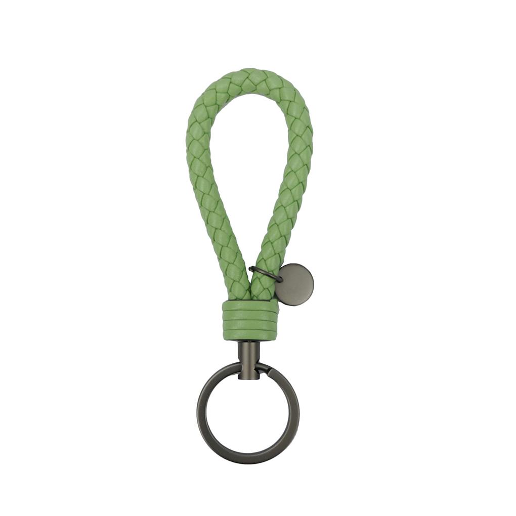 Leather Braided Woven Rope Keychain Lovely Wear-resistant Women Bag Hanging Pendant Waterproof Durable Key Chain Metal Jewelry