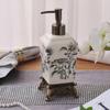 Creative Crack Floral Ceramic Lotion Bottle Bathroom Shampoo Shower Gel Dispensing Bottle Soap Dispenser Bathroom Accessories