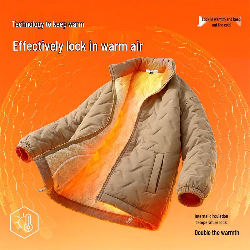 Warrior Men's Winter Stand-Collar Padded Jacket