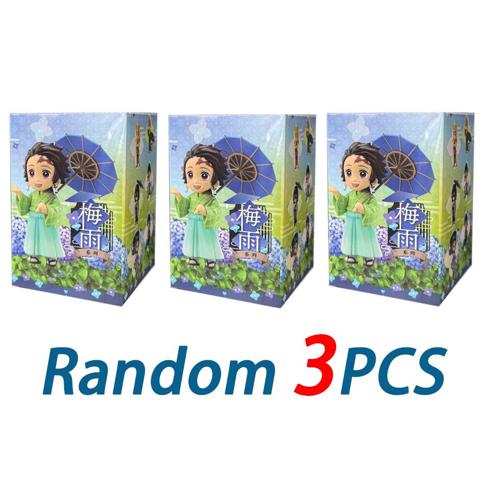 Latest 1-12Pcs Figurine Plum Rain Series Kochou Shinobu Tomioka Giyuu Mitsuri Figurine Plaything Gift For Kids