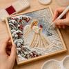 Christmas Kit for Adults, 5D Full Drill DIY, Round Painting for Home Wall Decor