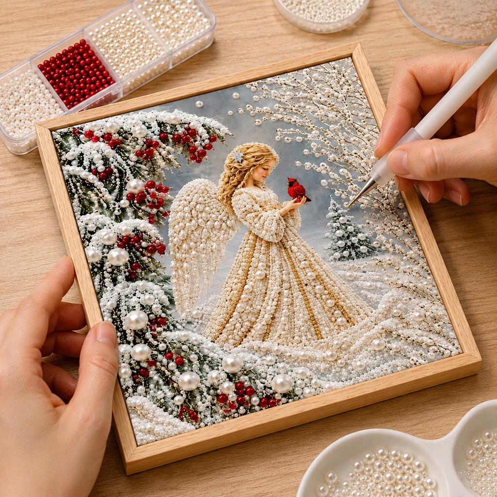 Christmas Kit for Adults, 5D Full Drill DIY, Round Painting for Home Wall Decor