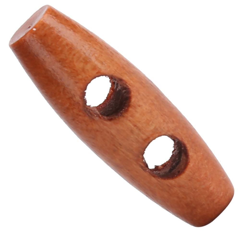 50pcs 2 Holes Design Olive Shape Buttons Reusable Wooden Sewing Buttons  For DIY Crafts