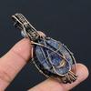 Lapis Lazuli & Moonstone Pendant Handmade Gemstone Jewelry, 999 Copper Wire Wrapped Pendant ,Unique Design Jewelry Pendant