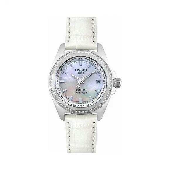 TISSOT Quartz Movement Women s Watch Silver Dial Stainless Steel Case Leather Strap T22.1.151.21 Silver Dial