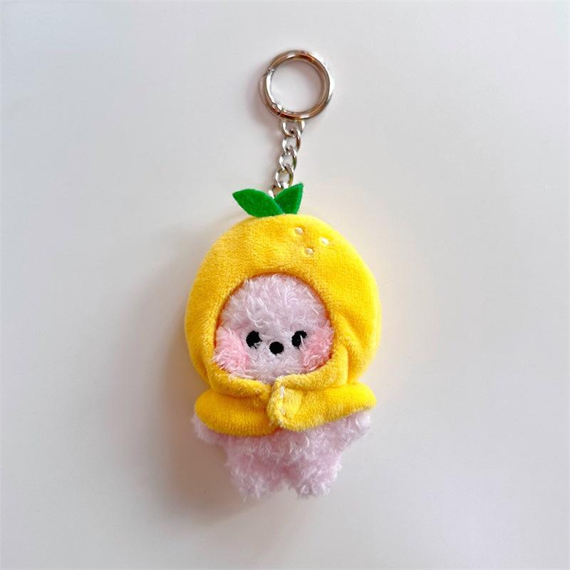 BT21 KPOP MININI FRUITS DOLL Mini Fruit Doll Plush Doll Charm Key Ring Charm ARMY Fan Gift Couple Gift Beautiful Design