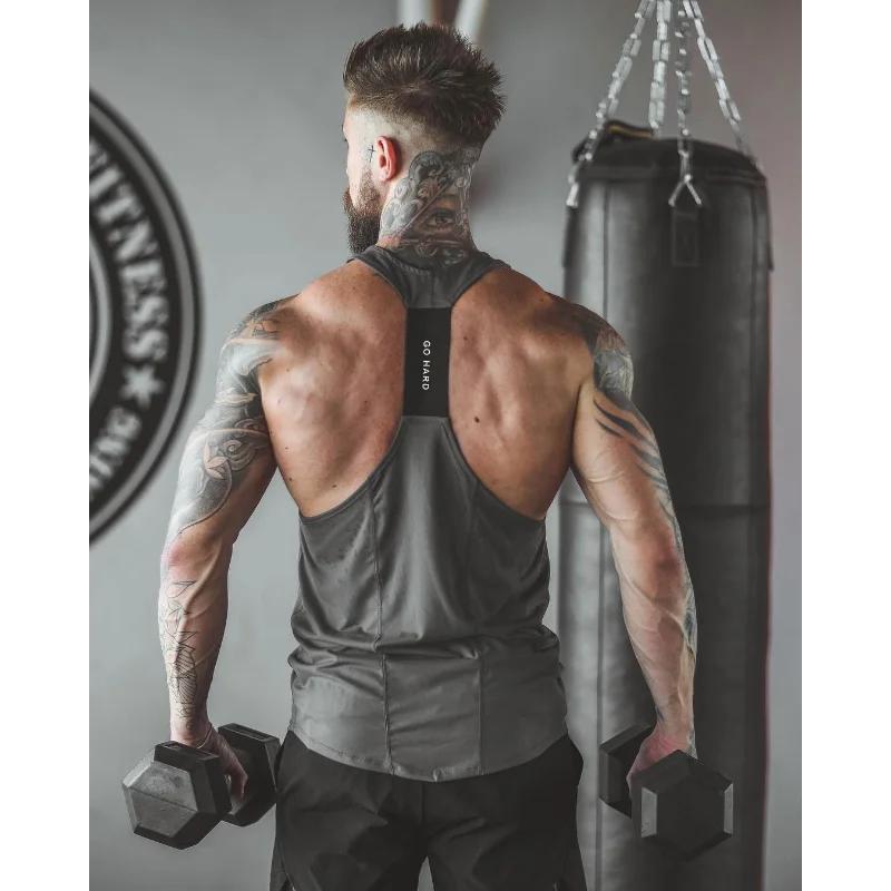 Canotta Sportiva Estiva da Uomo Muscolatura Fitness Elastica Traspirante Bianca Leggera Senza Logo Giuntata