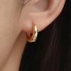 Classic  Geometric Smooth Hoop Earrings For Women Circle Punk Ear Buckle Ins Vintage Korean Trendy Jewelry Party Gift