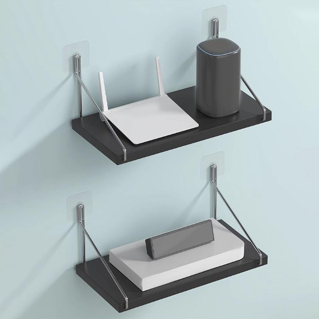 WLAN-Router Wandhalterung Aufbewahrungsbox Einfache Installation Große Kapazität Aufbewahrungsregal für Zuhause Schwarz