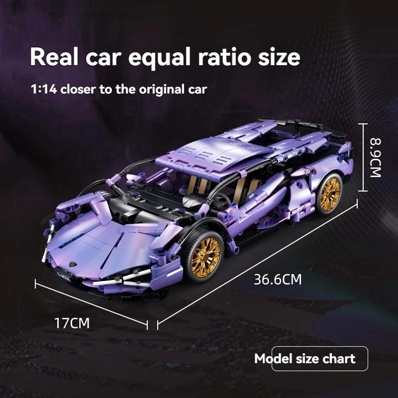 Non-Toxic Technical Super Racing Car Blocks Set Assembly Bricks Moc Style Desktop Collection Birthday Halloween Christmas Gifts Kids Adult