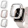 Glass+Diamond Cover For Apple Watch Case 46mm 40mm 44mm 41mm 42mm 45mm Bling Bumper Protector iWatch Series 11 10 9 SE 7 8 Case