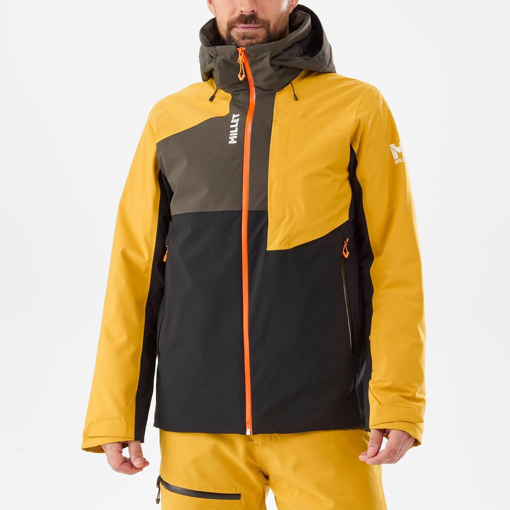 Millet Atna Peak Ski Jacket MIV9896 Size M Men's Black/Saffron (New Logo)