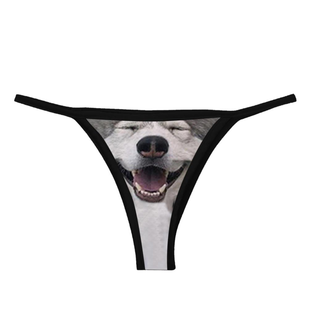 Lustiger Druck für Damen in Übergröße, einfarbig, hohe Taille, physiologische Unterwäsche