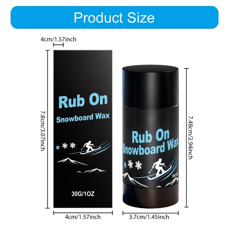 30g Portable Rub on Ski Snowboard Wax Rub On Quick Wax for Outdoors Portable Crosses Country Wax for Most Temperature