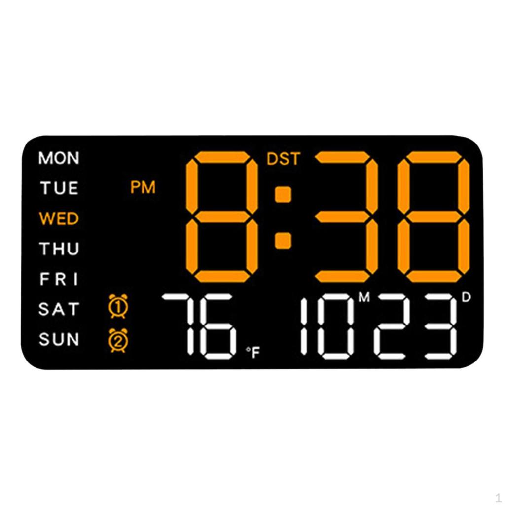 Digital Alarm Clock Electric Bedside Desk Large Big Numbers Display LED Desktop