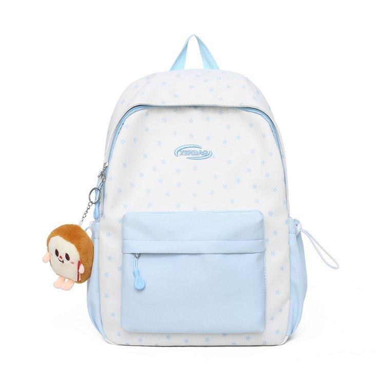 Schoolbag, Japanese INS Style New Color-Block Cute School Bag, Women's Korean Trendy Versatile Backpack, Lightweight Travel Backpack