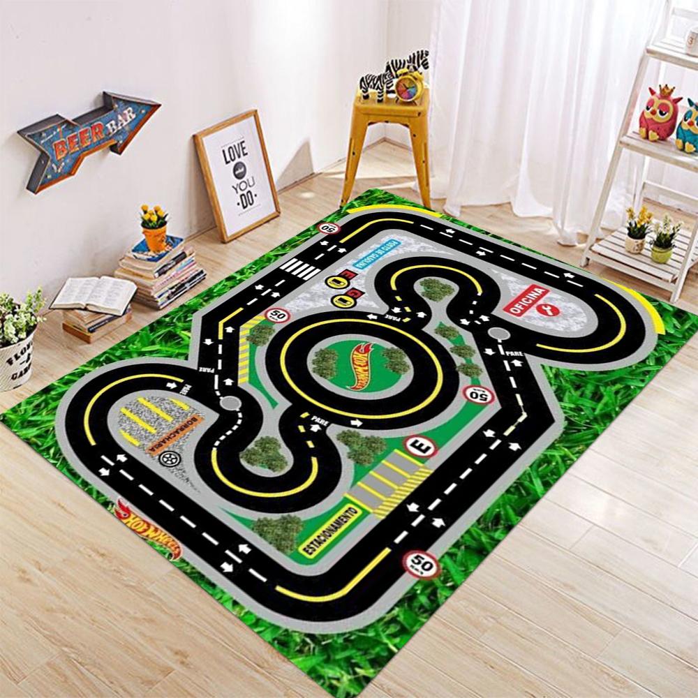 Airport Rug Fly Rug Runway Carpet Car Park Play Mat Living Room Kids Rug Non-Slip Floor Mat Area Rug Kids Room Rug Gift for Kids