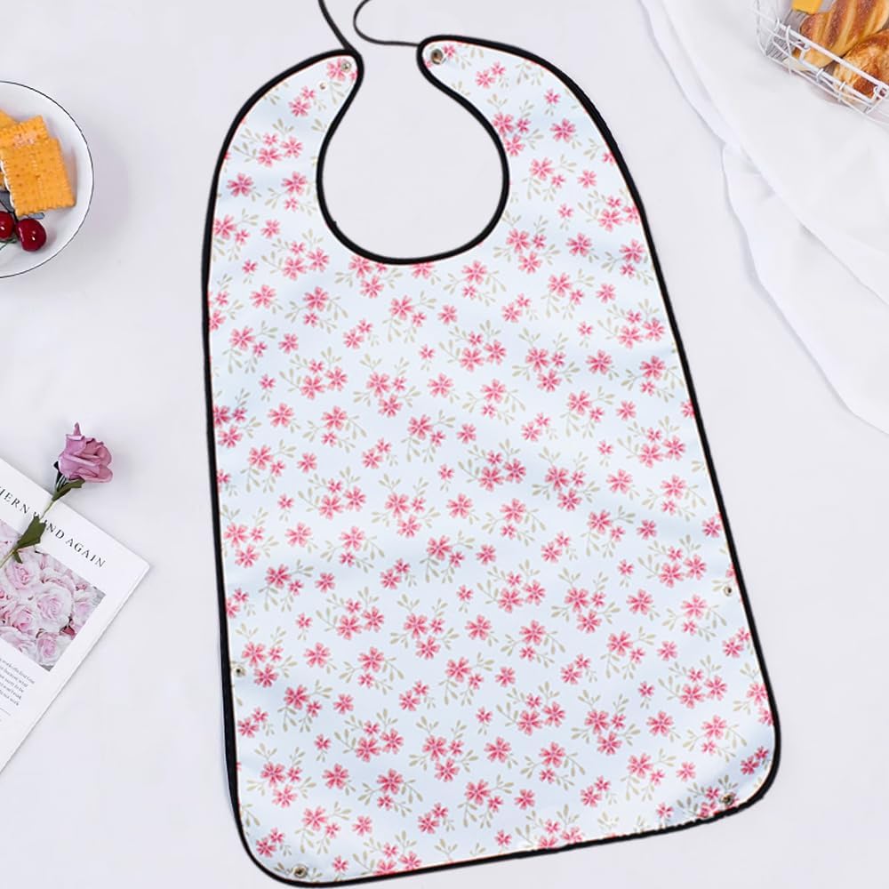 Hiliboo Adult Waterproof Apron Durable Floral Design With Sturdy Pocket