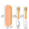 304 Stainless Steel Children's Owl Cutlery Set – Knife, Fork, Spoon for Baby Feeding