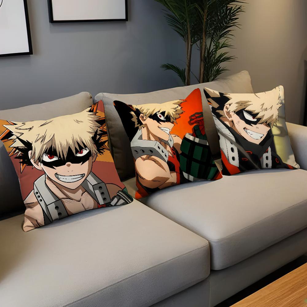 comic hot fanart anime b-bakugo katsuki cushion cover soft Pillow Case for Sofa Living Room Home office Decor Protective Covers