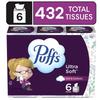 Ultra Soft Mega Facial Tissues 6 Cube Boxes 432 Sheets Non Lotion 2 Ply Gentle On Skin Ideal Sneezes Cold