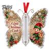 Santa Claus Ornament Christmas Cash Gift Ornament, Acrylic Butterfly Money Holder with Built‑in Unique Gifts Clear Compartment, Holiday Hanging for
