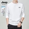 JEEP SPIRIT Men's Round Neck Long Sleeve Cotton Sweatshirt