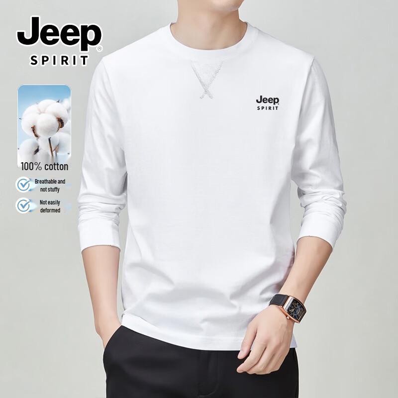 JEEP SPIRIT Men s Round Neck Long Sleeve Cotton Sweatshirt 3XL