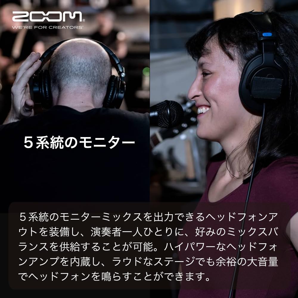 ZOOM Digital 5 Monitor 14 USB Audio Interface with Send L Series for Live PA and Stage Performances Extended L-12 Mixer/Recorder, 12-Channel MTR,