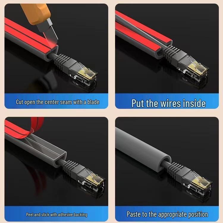 Self-Adhesive PVC Trunking: Invisible, Anti-Step Cable Cover for Surface-Mounted Wiring