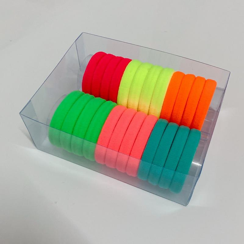 24pcs/set Women Elastic Hair Bands Girls Balck Hair Ring Gum Kid Colorful Nylon Headband  Ponytail Holder Scrunchie