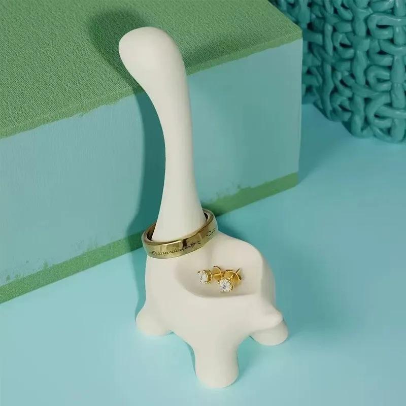 Durable Pink Cartoon Dinosaur Ring Holder 2025 Multi Functional Jewelry Display Stand Packaging Accessories
