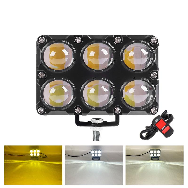 

6/8/10 Линза Дополнительный Мотоциклетный Прожектор Рабочие Противотуманные Фары Лампочка Прожектор Фара Дополнительный Электрический Прожектор Для Вождения 12 В 6D 1piece